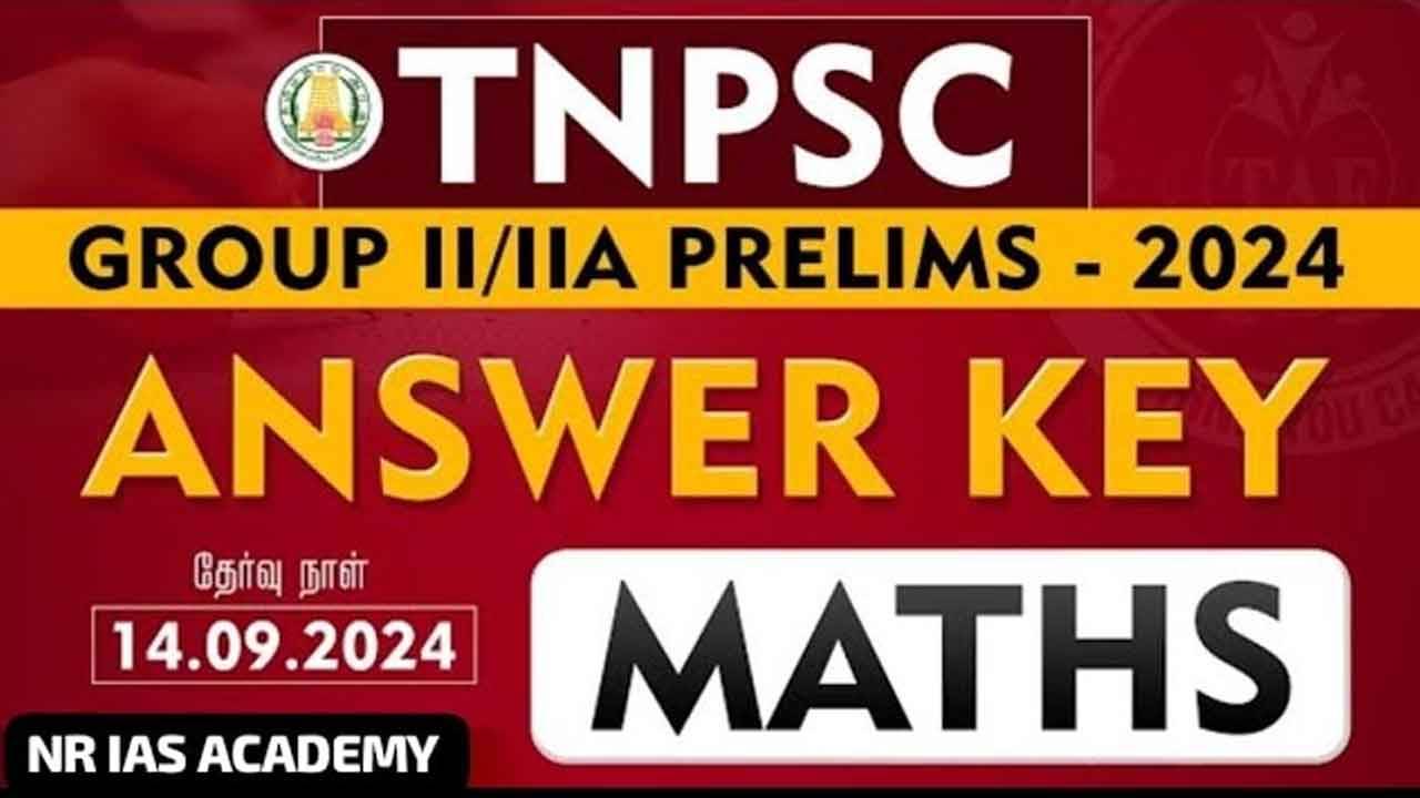  Tnpsc Group II IIA Maths Answer key 2024 